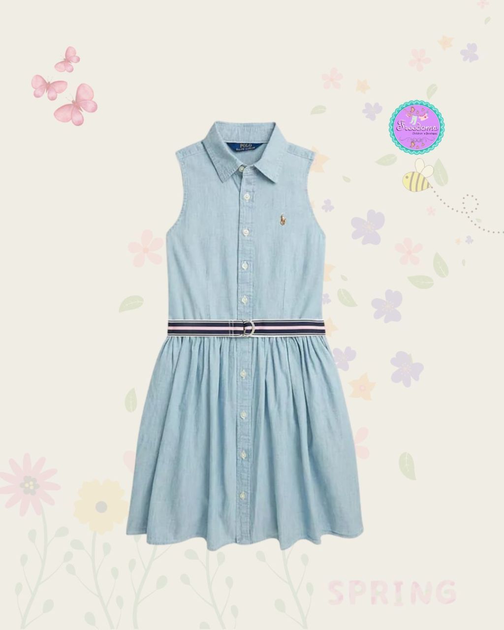VESTIDO DE NIÑA CHAMBRAY POLO RALPH LAUREN