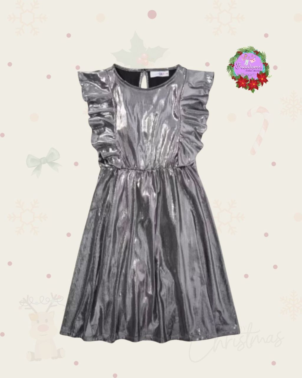 VESTIDO DE NIÑA METALIZADO