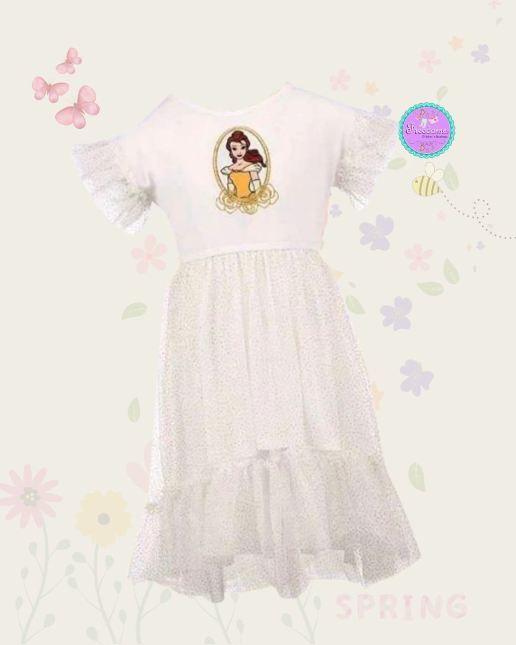 VESTIDO DE NIÑA PRINCESA LA BELLA