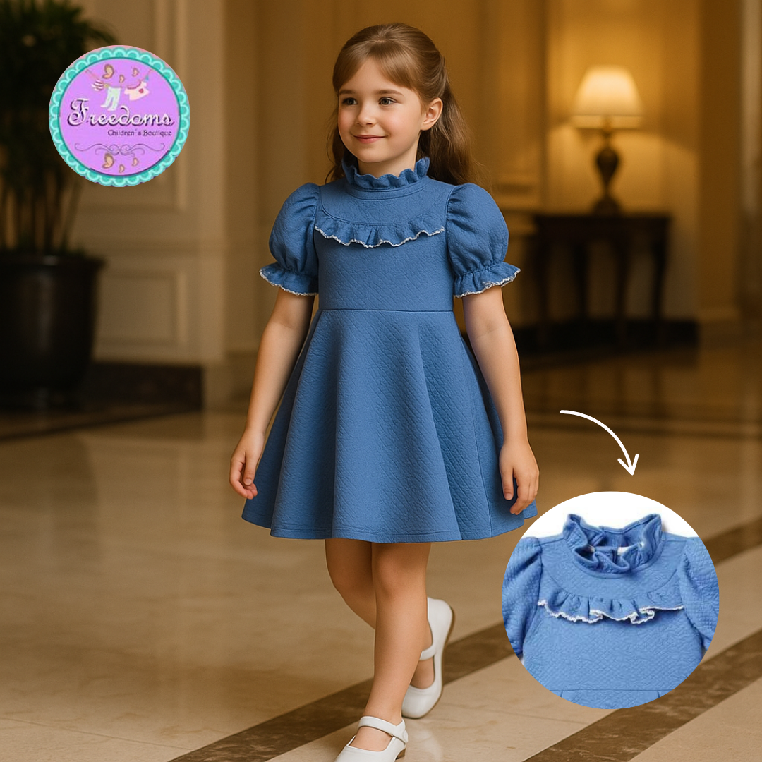 VESTIDO DE NIÑA RUFFLE JACQUARD