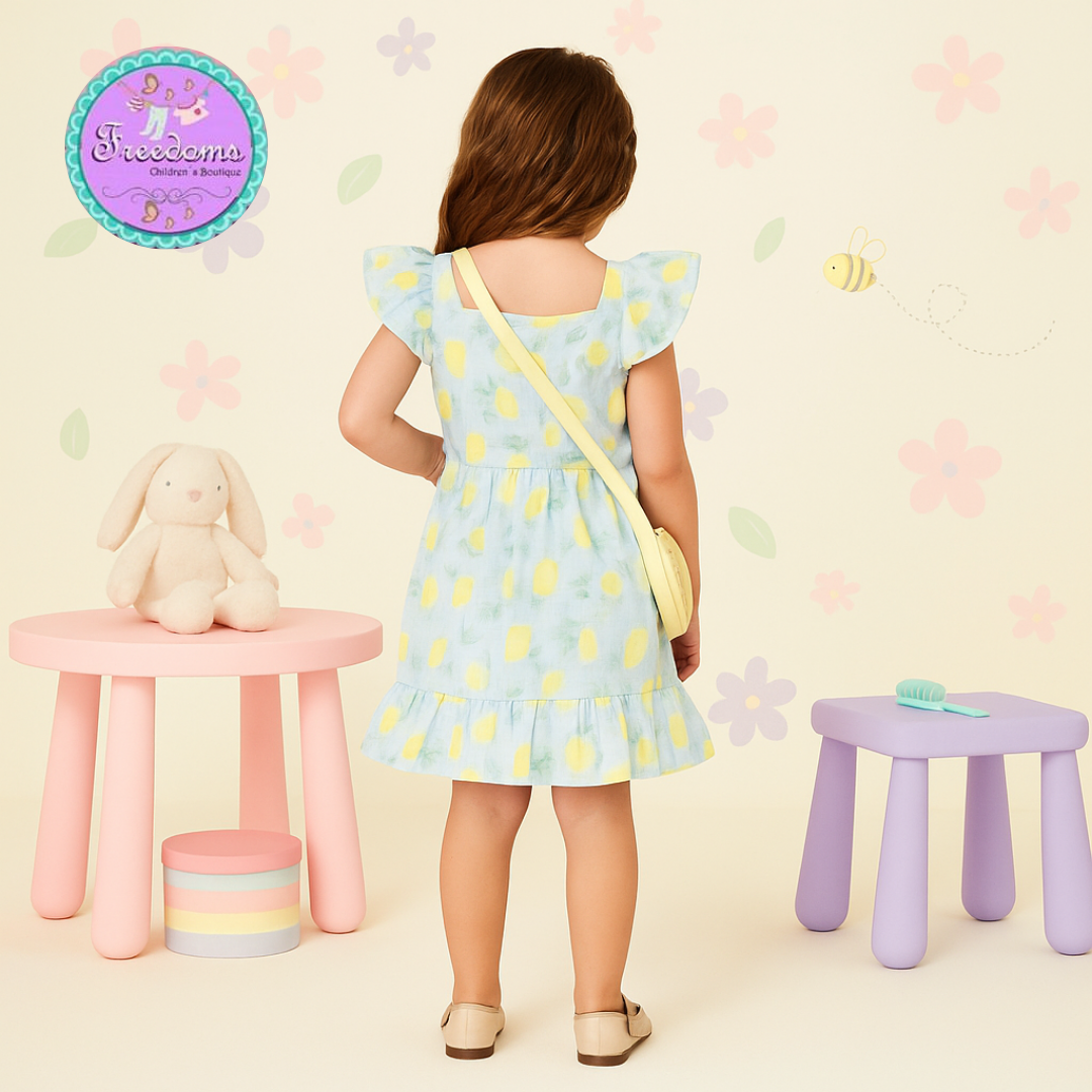 VESTIDO DE NIÑA ESTAMPADO LIMONES