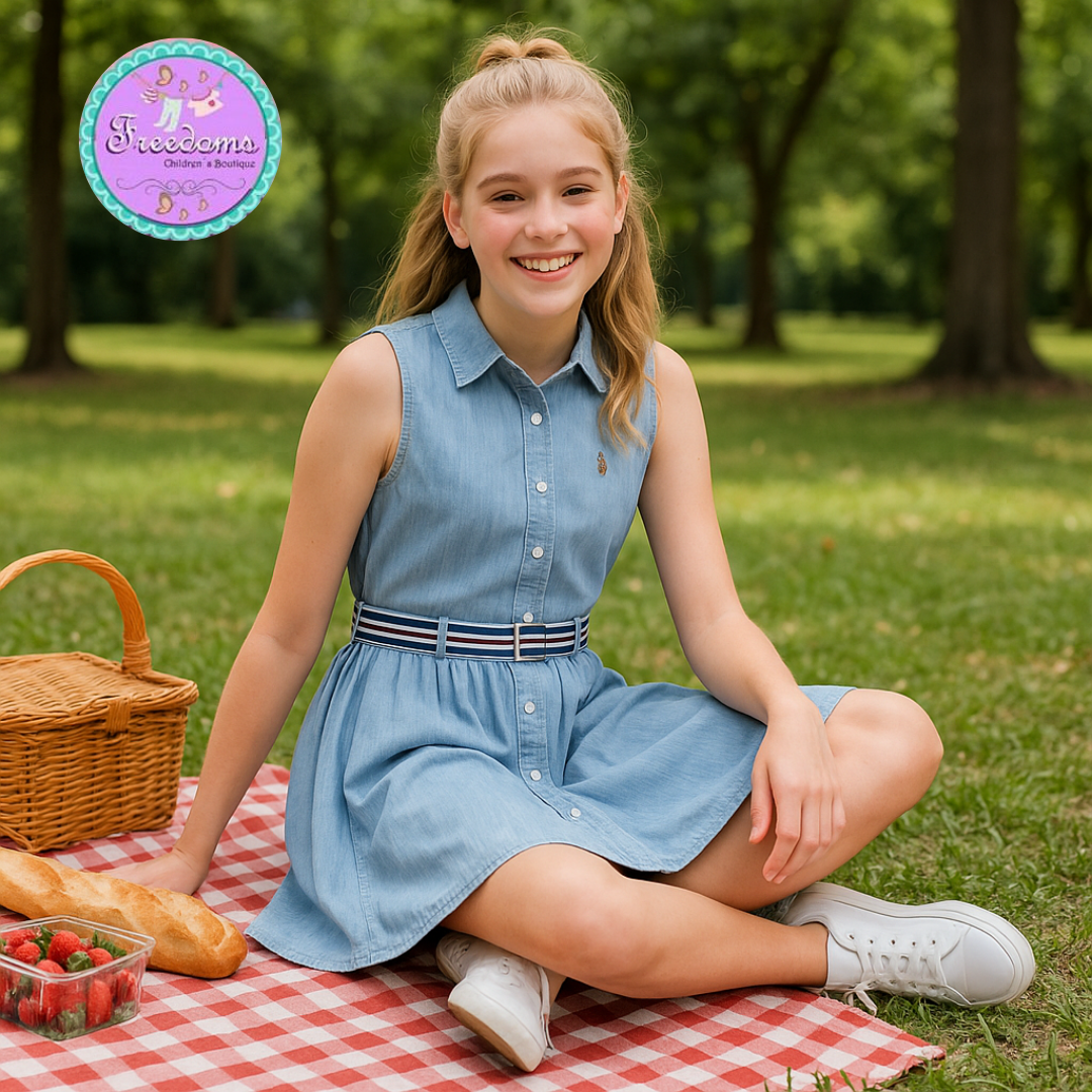 VESTIDO DE NIÑA CHAMBRAY POLO RALPH LAUREN