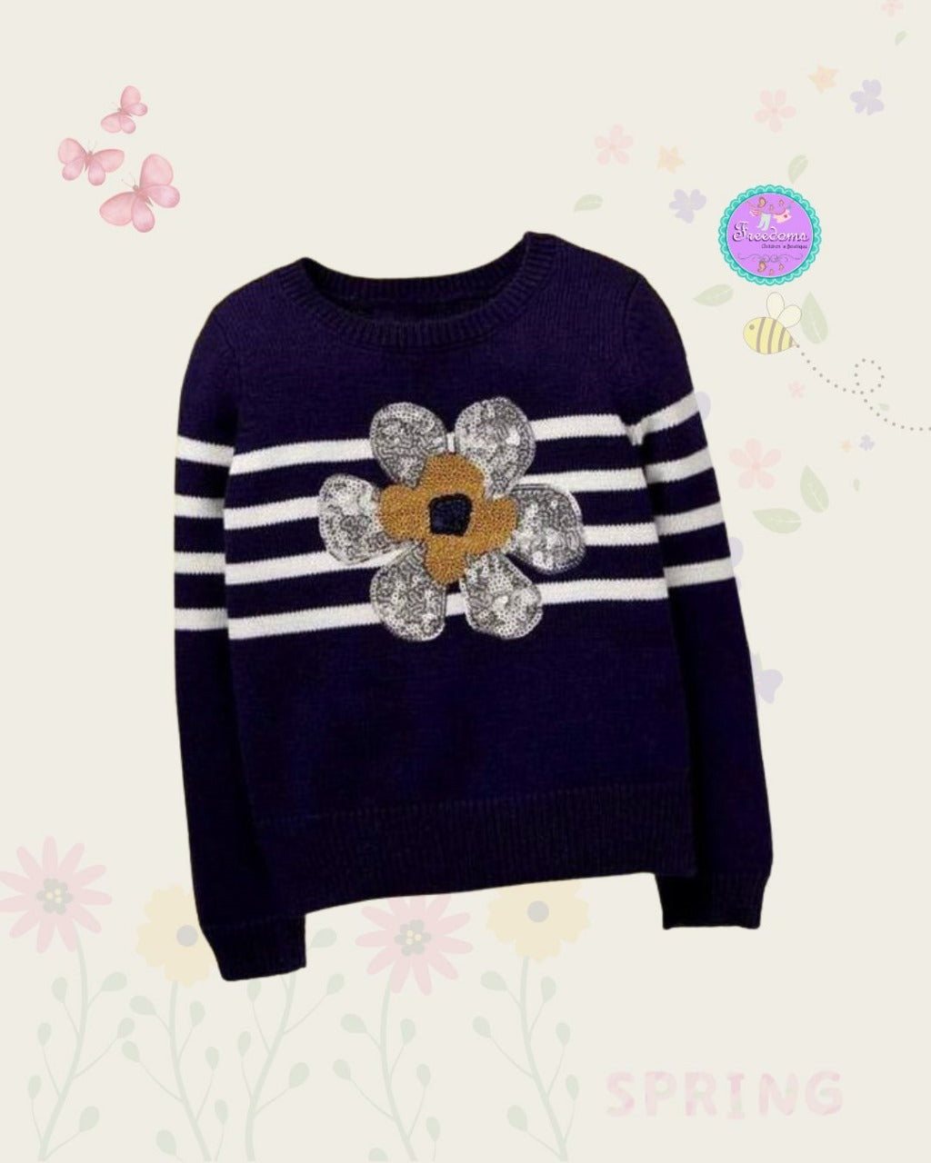 CARDIGAN AZUL DE RAYAS