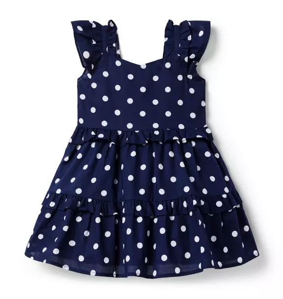 VESTIDO DE NIÑA ESTAMPADO LUNARES