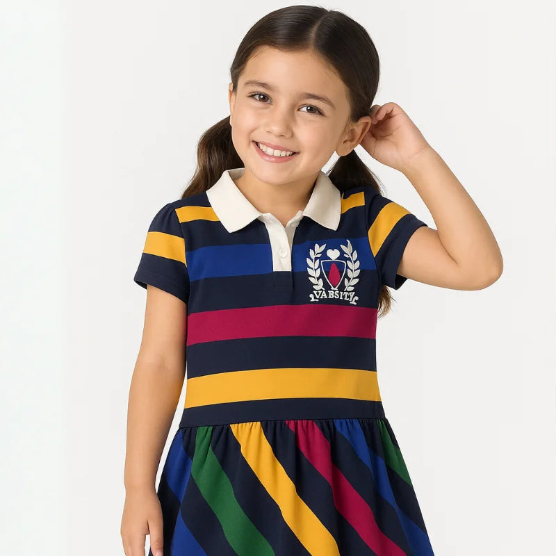 VESTIDO DE NIÑA TIPO POLO