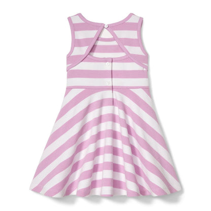 VESTIDO DE NIÑA RAYAS LILA