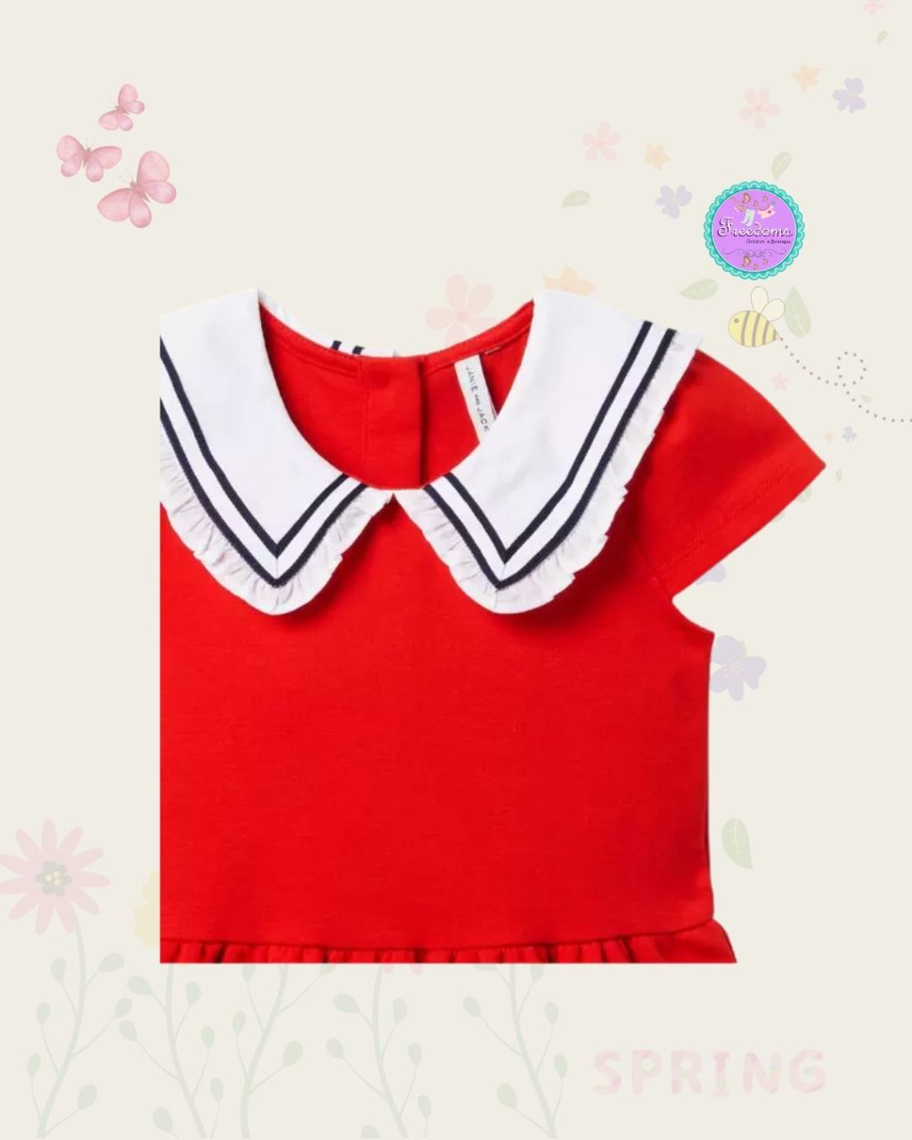 VESTIDO DE NIÑA CON CUELLO IRLANDES
