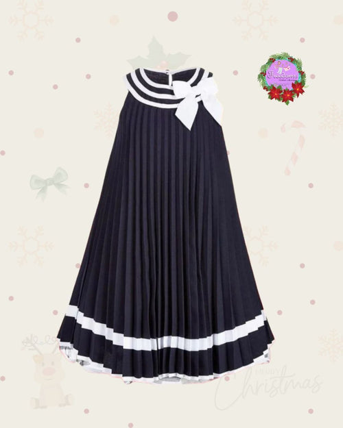 VESTIDO DE NIÑA MARINERO PLIZADO