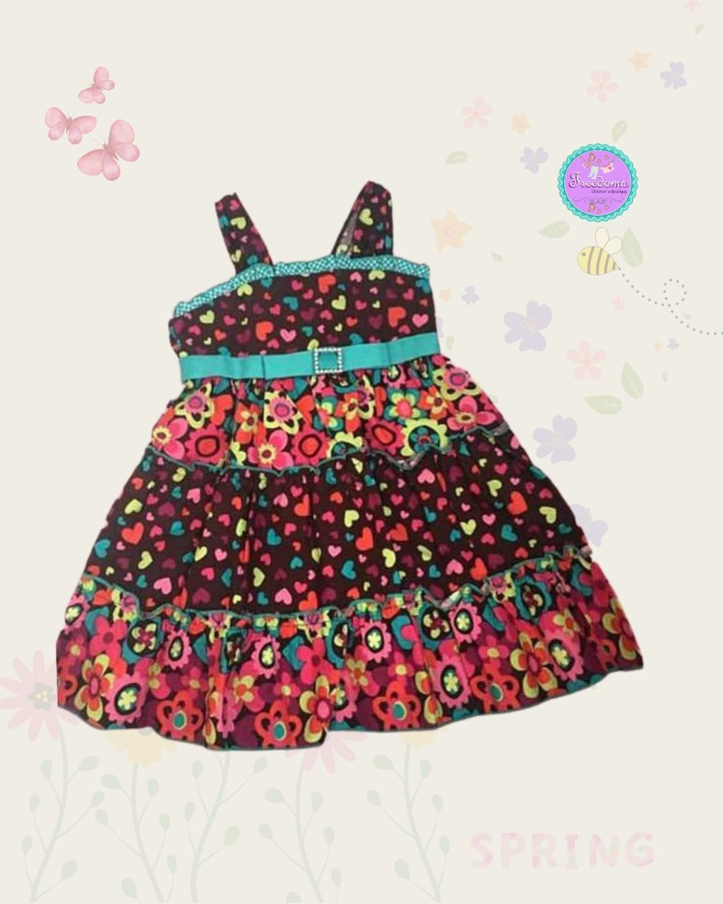 VESTIDO DE NIÑA ESTAMPADO FLORAL