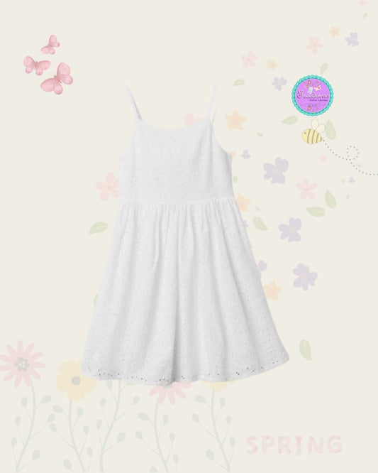 VESTIDO DE OJALILLO BLANCO