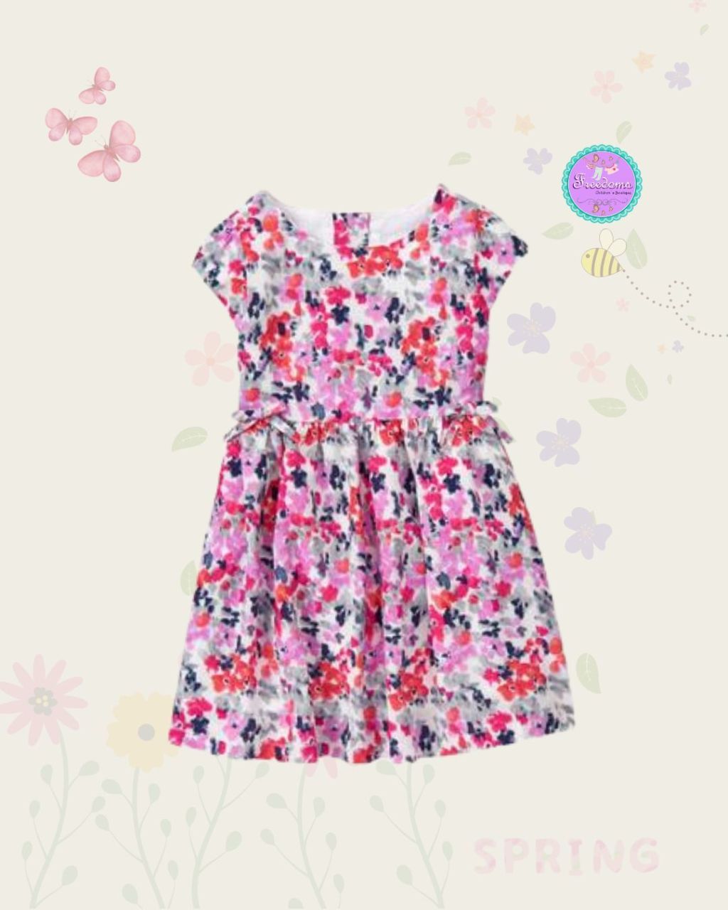 VESTIDO DE NIÑA ESTAMPADO DE FLORES