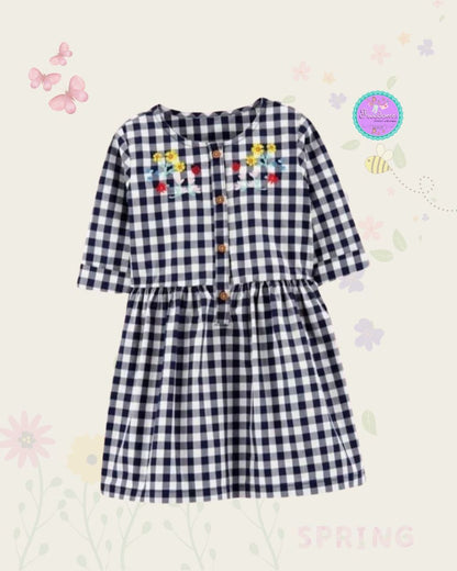 VESTIDO DE NIÑA CUADROS GLINGHAM