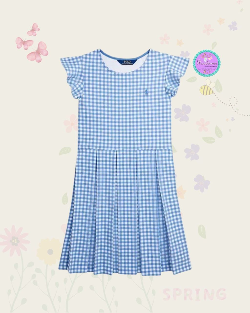 VESTIDO DE NIÑA  RALPH LAUREN CUADROS GLINGLAM