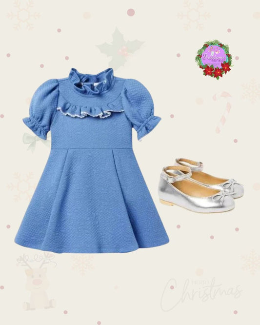 VESTIDO DE NIÑA RUFFLE JACQUARD