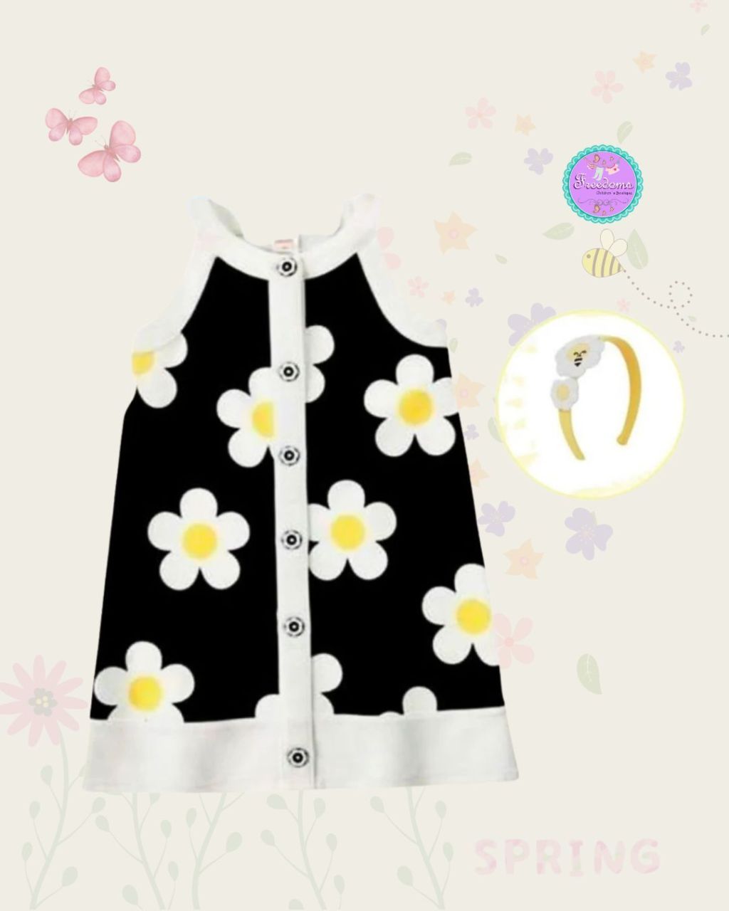 VESTIDO DE NIÑA ESTAMPADO FLORAL