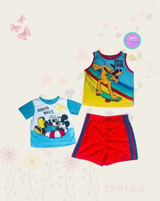 PIJAMA DE NIÑO X 3 PIEZAS MICKEY