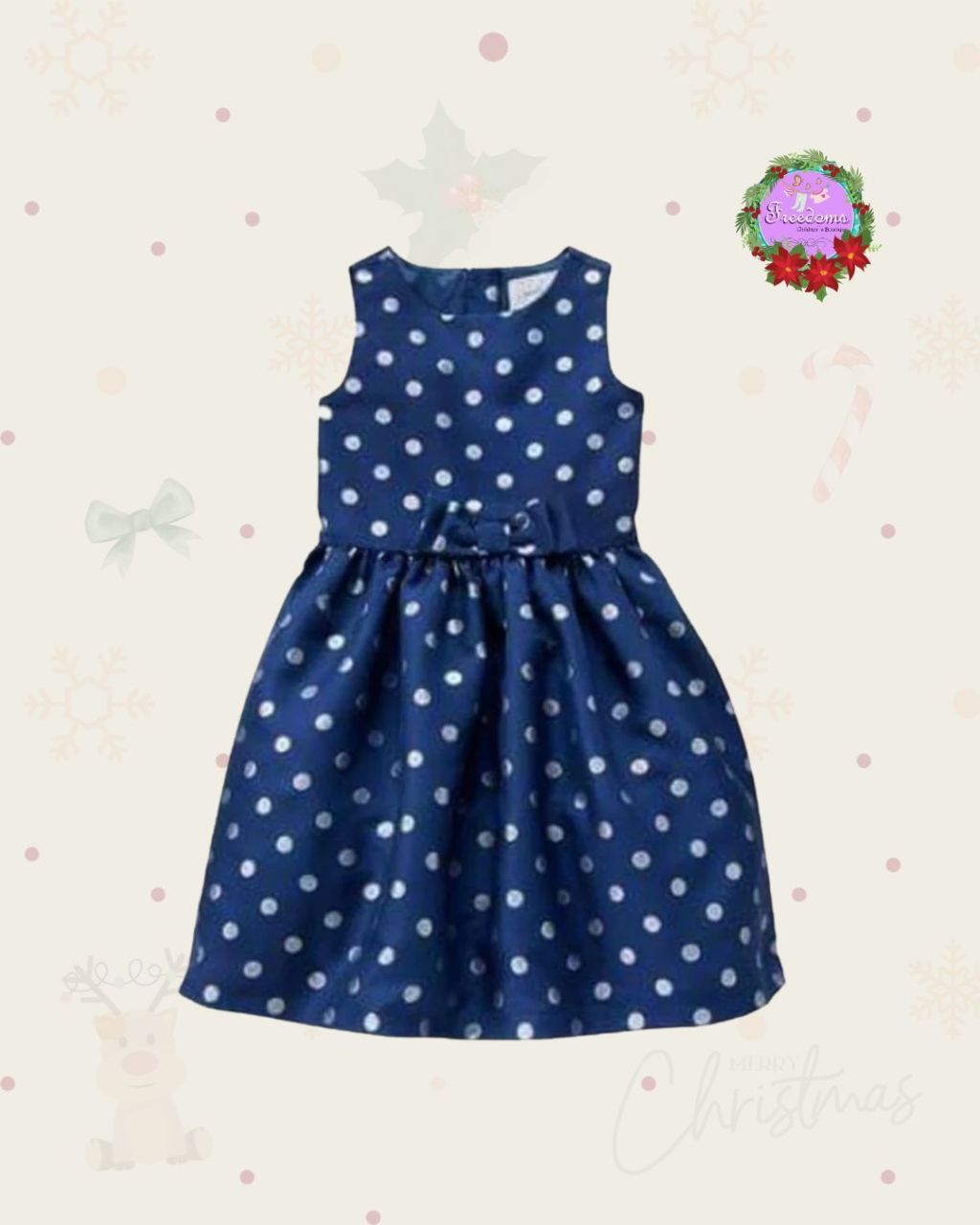 VESTIDO DE NIÑA LUNARES PLATIADOS