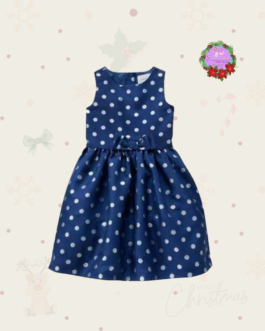 VESTIDO DE NIÑA LUNARES PLATIADOS