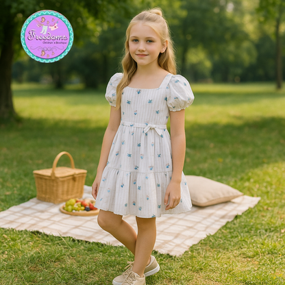 VESTIDO DE NIÑA ESTAMPADO FLORES