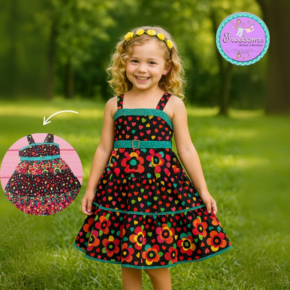 VESTIDO DE NIÑA ESTAMPADO FLORAL