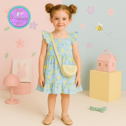 VESTIDO DE NIÑA ESTAMPADO LIMONES