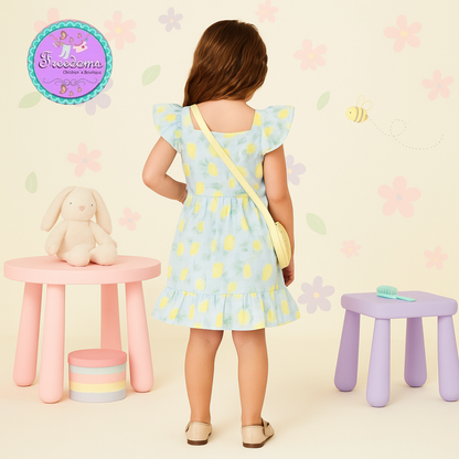 VESTIDO DE NIÑA ESTAMPADO LIMONES