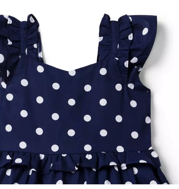VESTIDO DE NIÑA ESTAMPADO LUNARES
