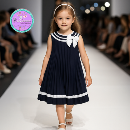 VESTIDO DE NIÑA MARINERO PLIZADO