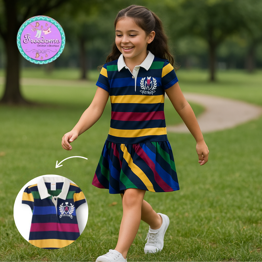 VESTIDO DE NIÑA TIPO POLO
