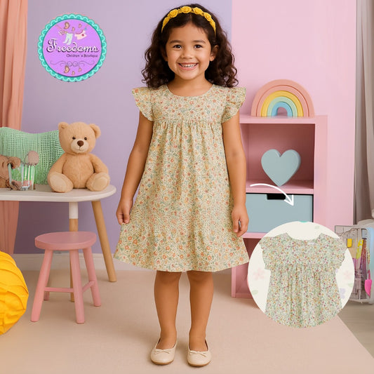 VESTIDO DE NIÑA ESTAMPADO FLORAL