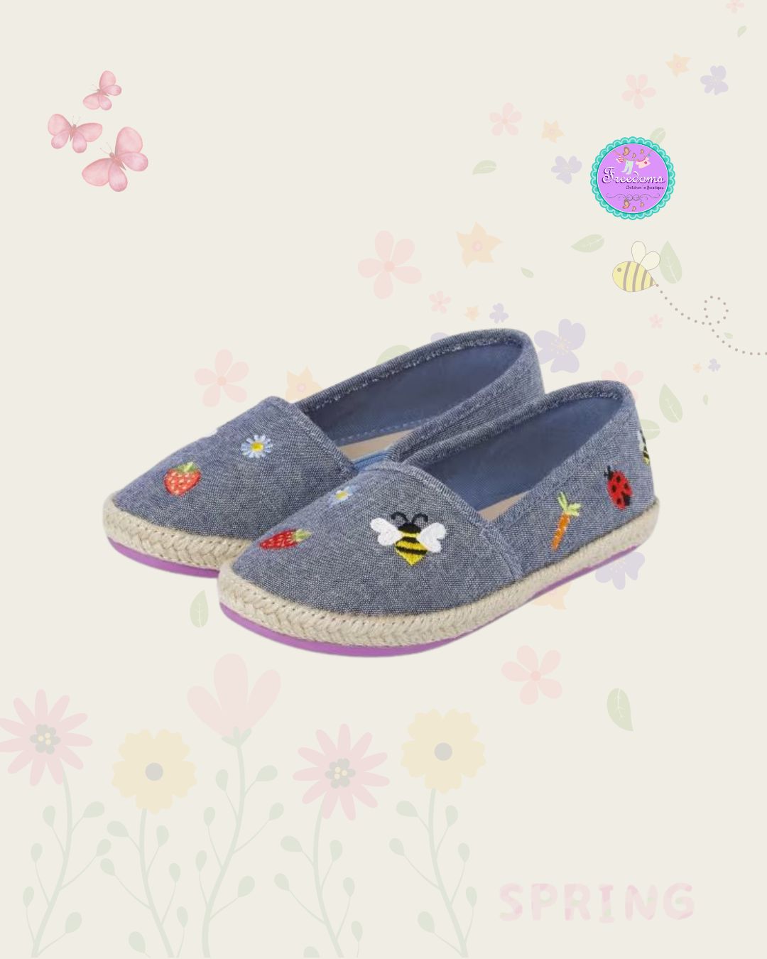 ALPARGATAS CON DISEÑO PRIMAVERAL