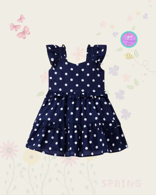 VESTIDO DE NIÑA ESTAMPADO LUNARES