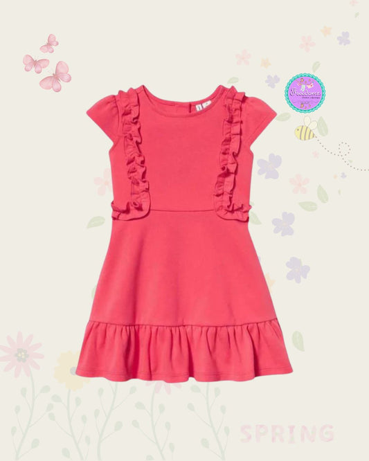 VESTIDO DE NIÑA RUFFLE ROSA