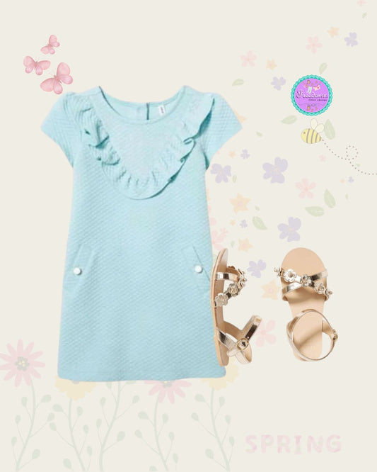 VESTIDO DE NIÑA RUFFLE JACQUARD