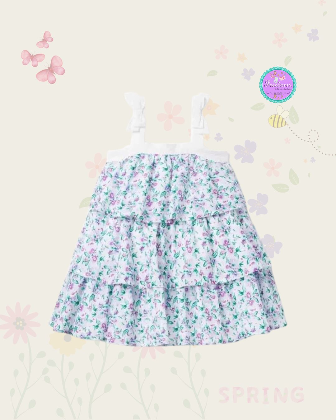 VESTIDO DE NIÑA FLORES