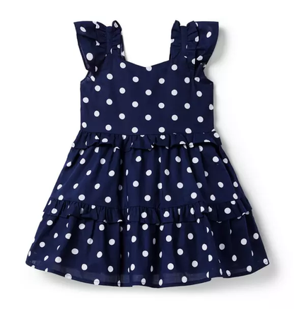 VESTIDO DE NIÑA ESTAMPADO LUNARES