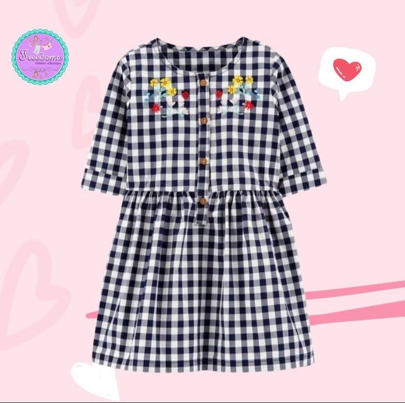 VESTIDO DE NIÑA CUADROS GLINGHAM